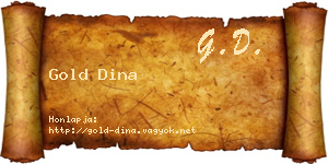 Gold Dina névjegykártya